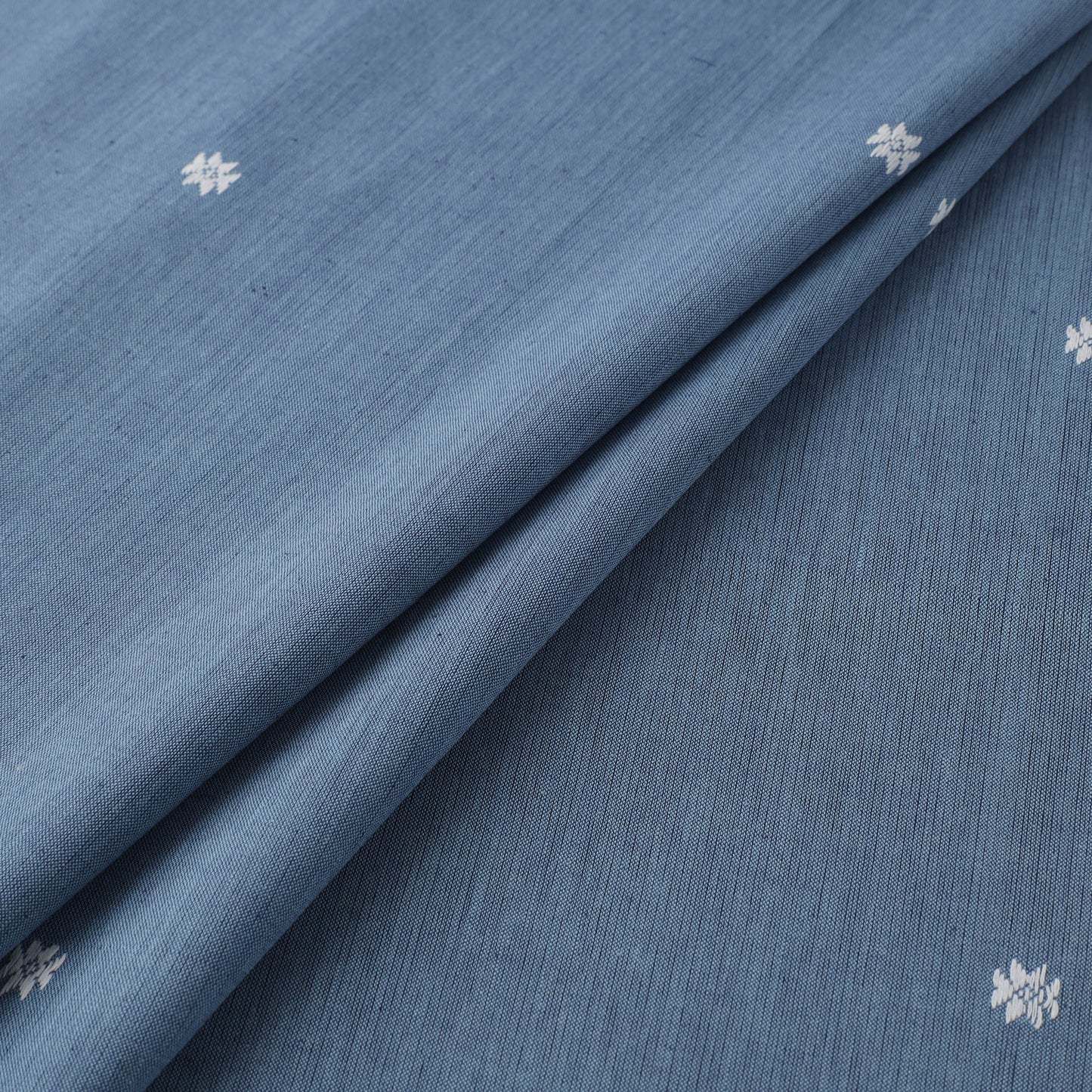 Blue - Prewashed Cotton Jacquard Fabric 04