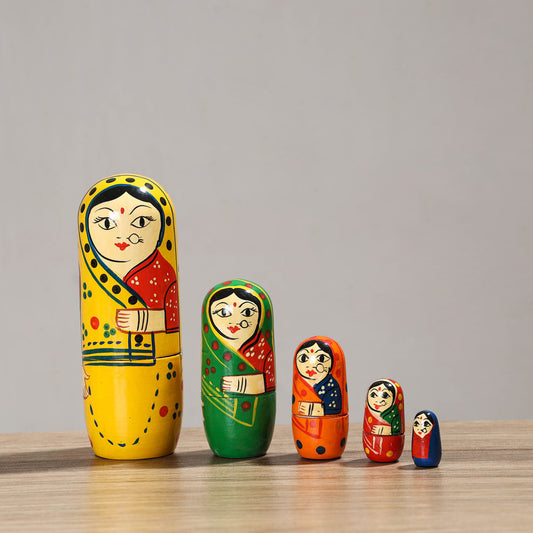 Dolls - Banaras Handpainted Wooden Toy (Set of 5) 32