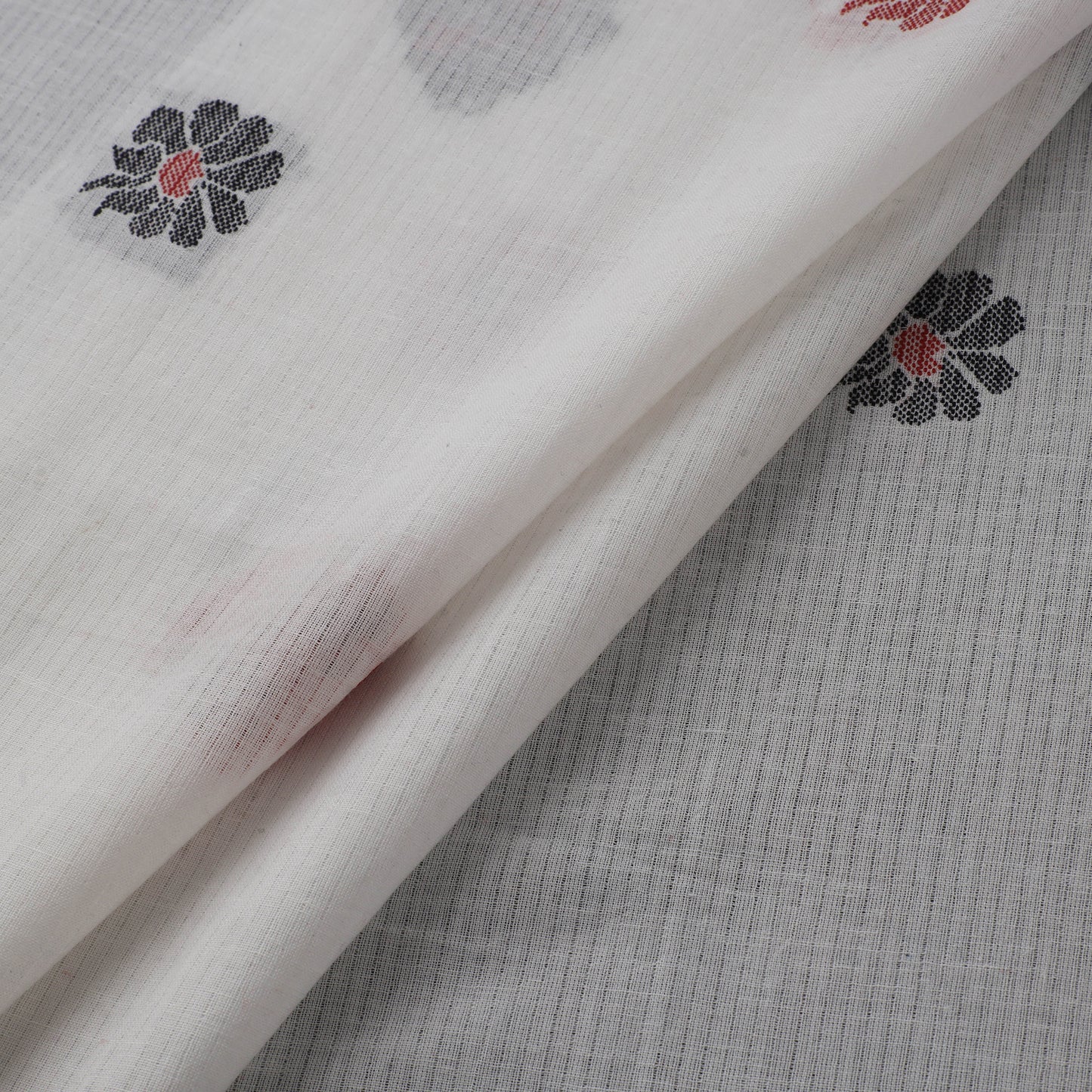 White - Prewashed Cotton Jacquard Fabric 07