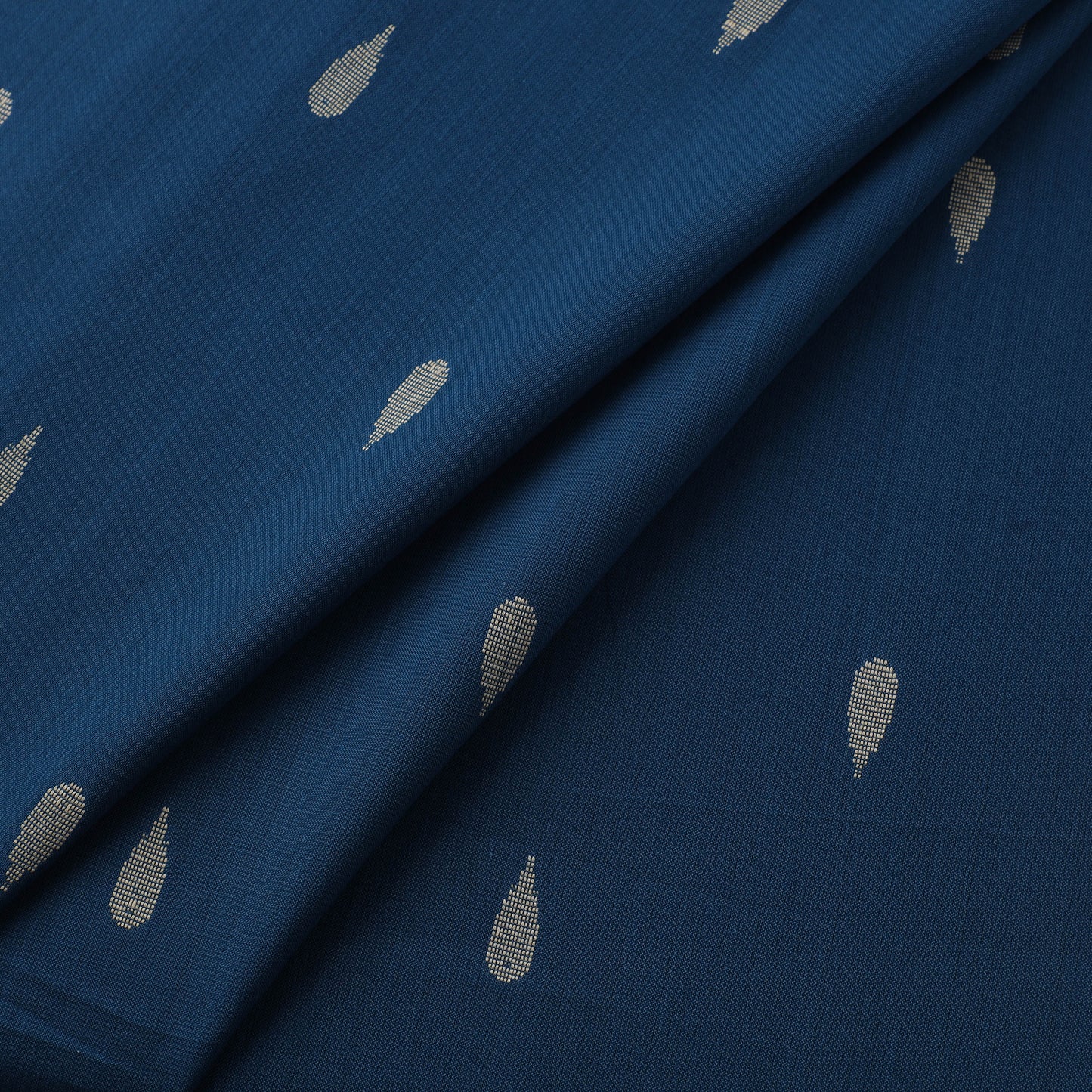 Blue - Prewashed Cotton Jacquard Fabric 19
