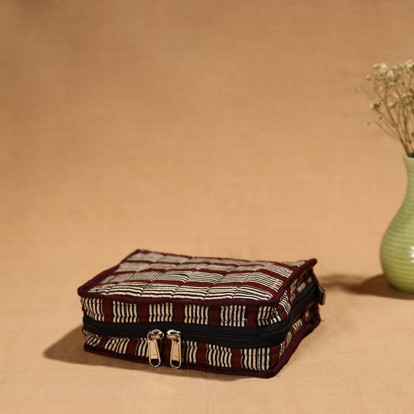 Multicolor Handmade Cotton Jewelry Bag - 4 Pockets