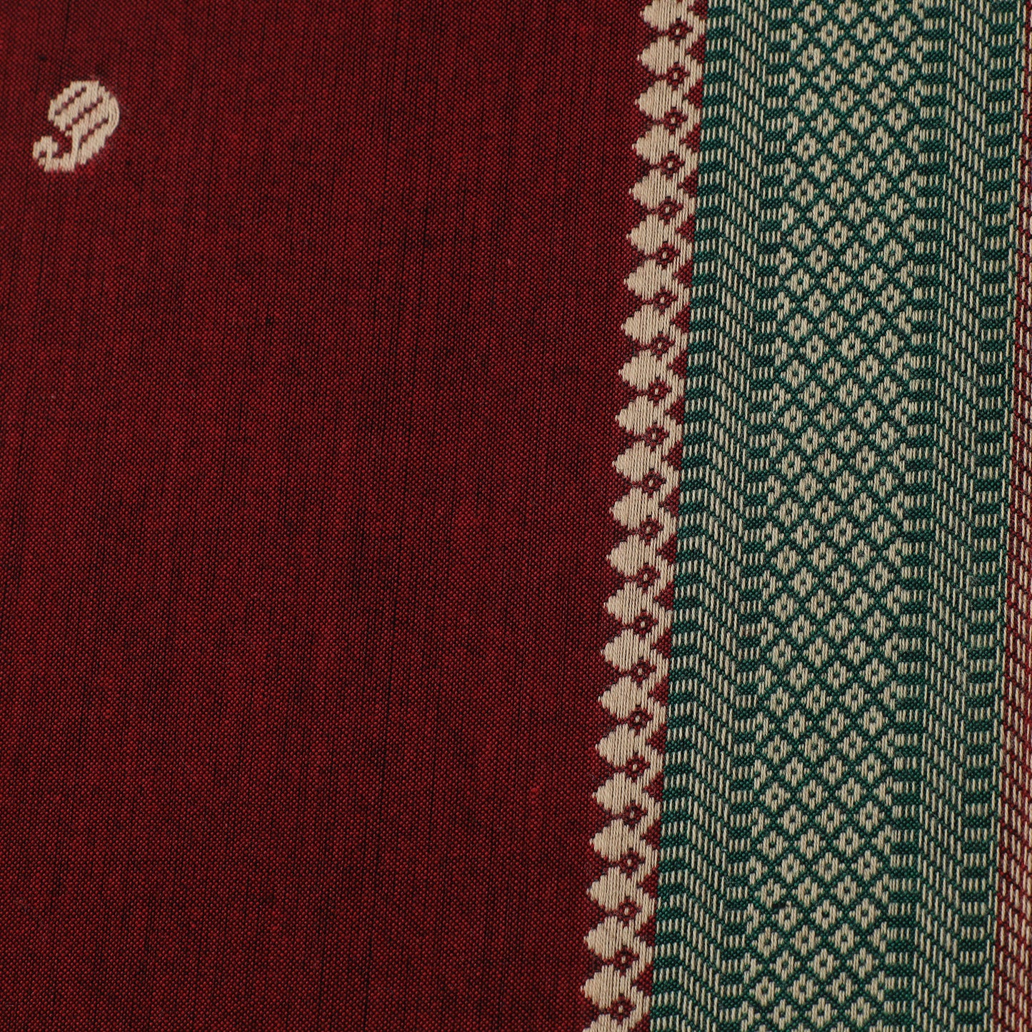 Maroon - Prewashed Cotton Jacquard Fabric 26