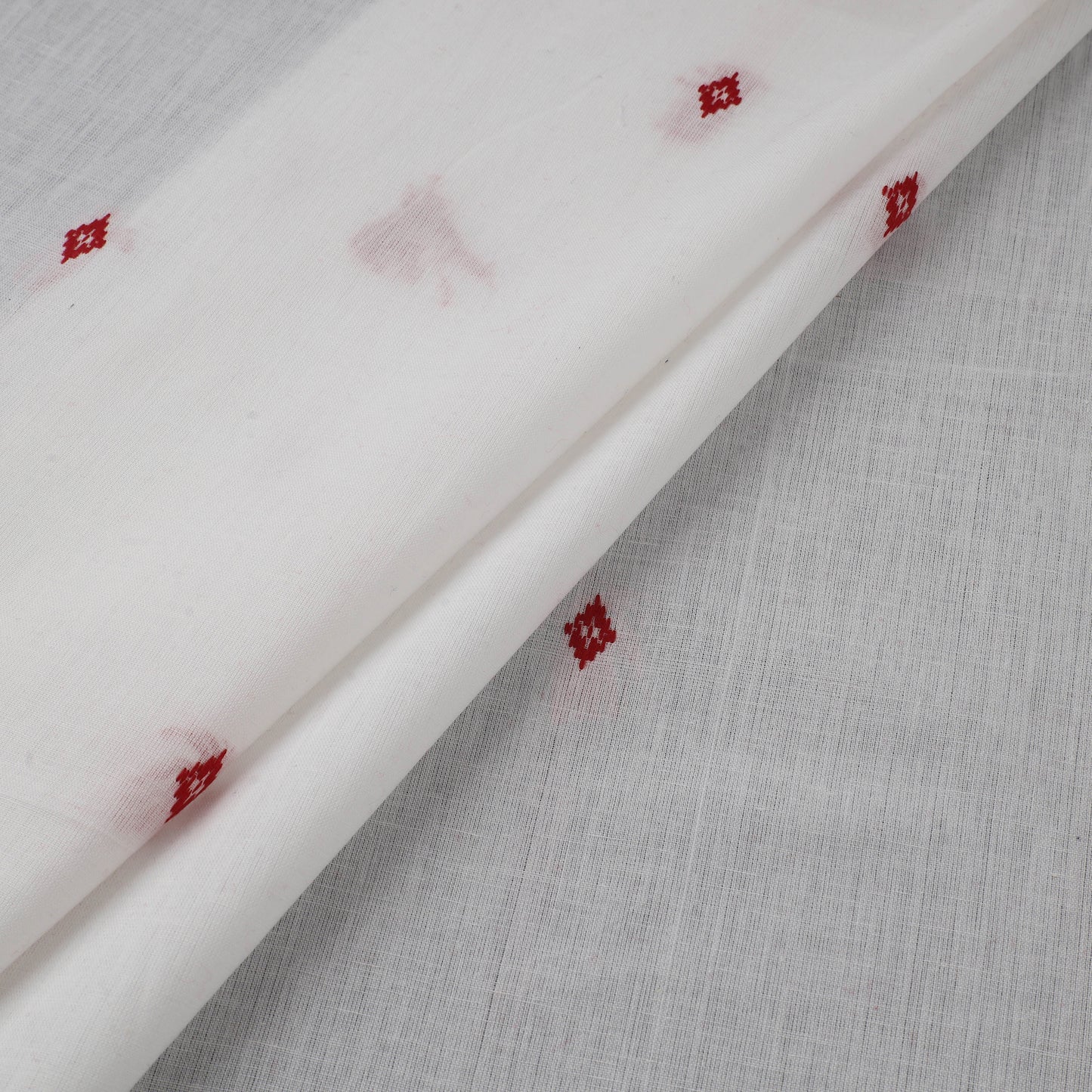 White - Prewashed Cotton Jacquard Fabric 48