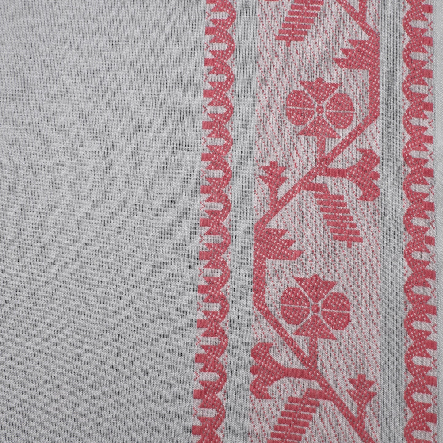White - Prewashed Cotton Jacquard Fabric 50