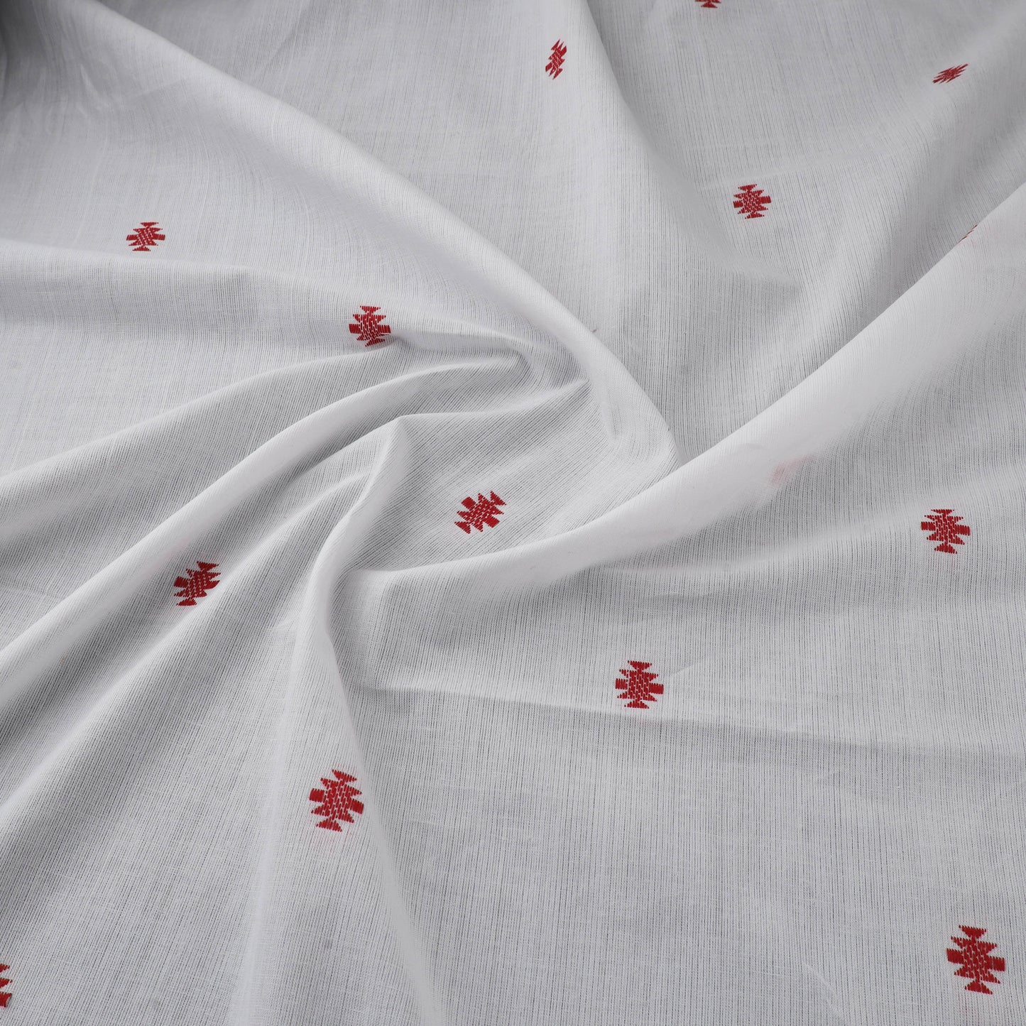 White - Prewashed Cotton Jacquard Fabric 52