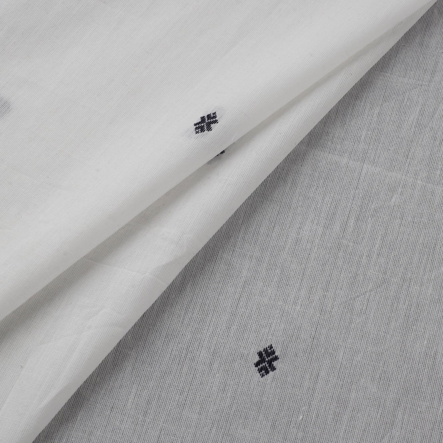White - Prewashed Cotton Jacquard Fabric 53