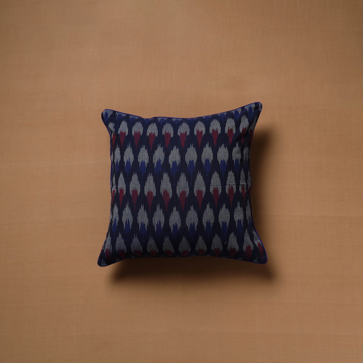 Blue - Pochampally Ikat Weave Cushion Cover (16 x 16 in) 22