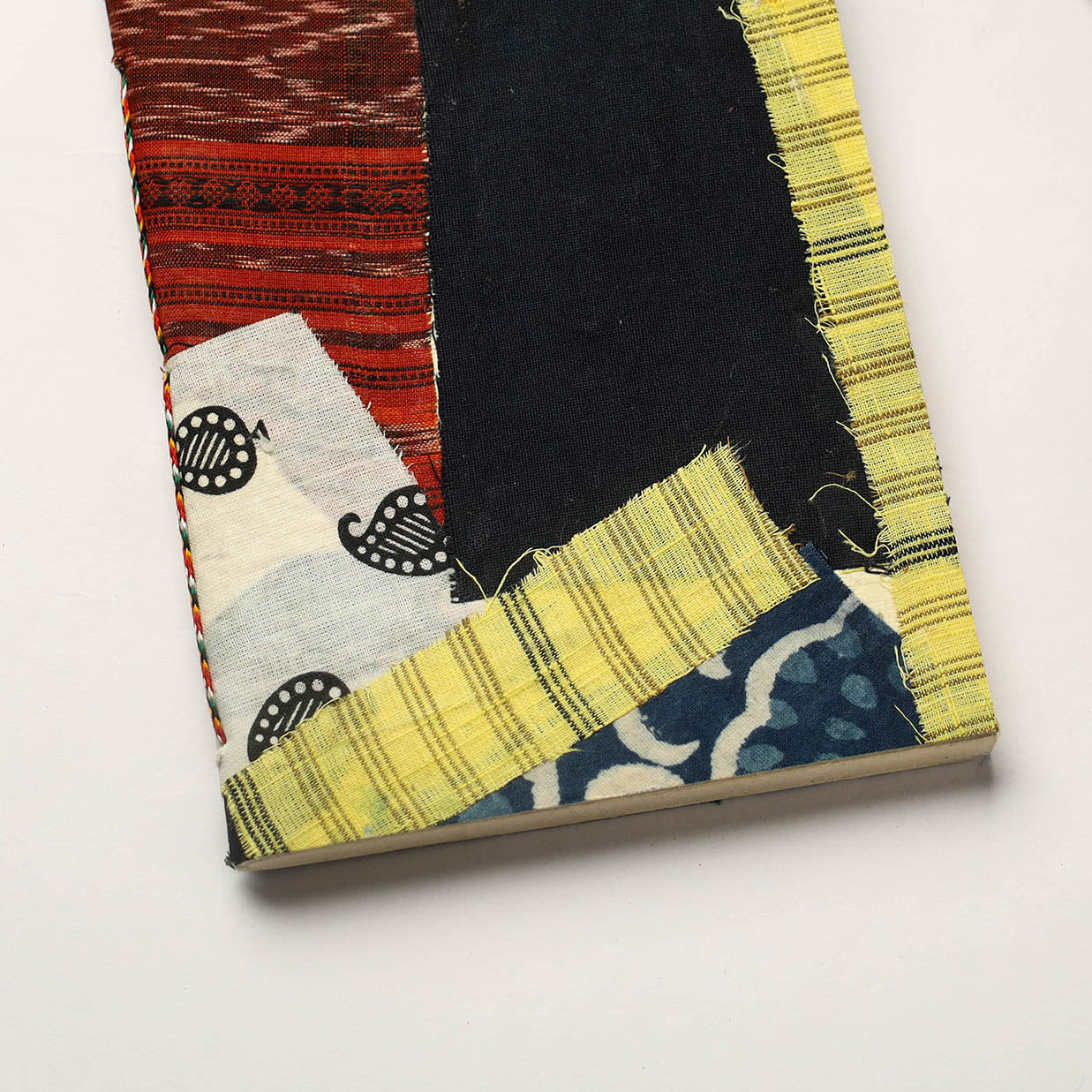 Multicolor Patchwork Fabric Cover Handmade Paper Notebook