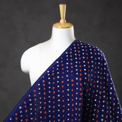 Royal Blue Kutch Bandhani Tie-Dye Cotton Fabric 13