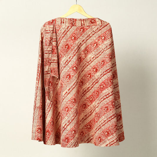 Multicolor - Kalamkari Block Printed Cotton Wrap Around Skirt