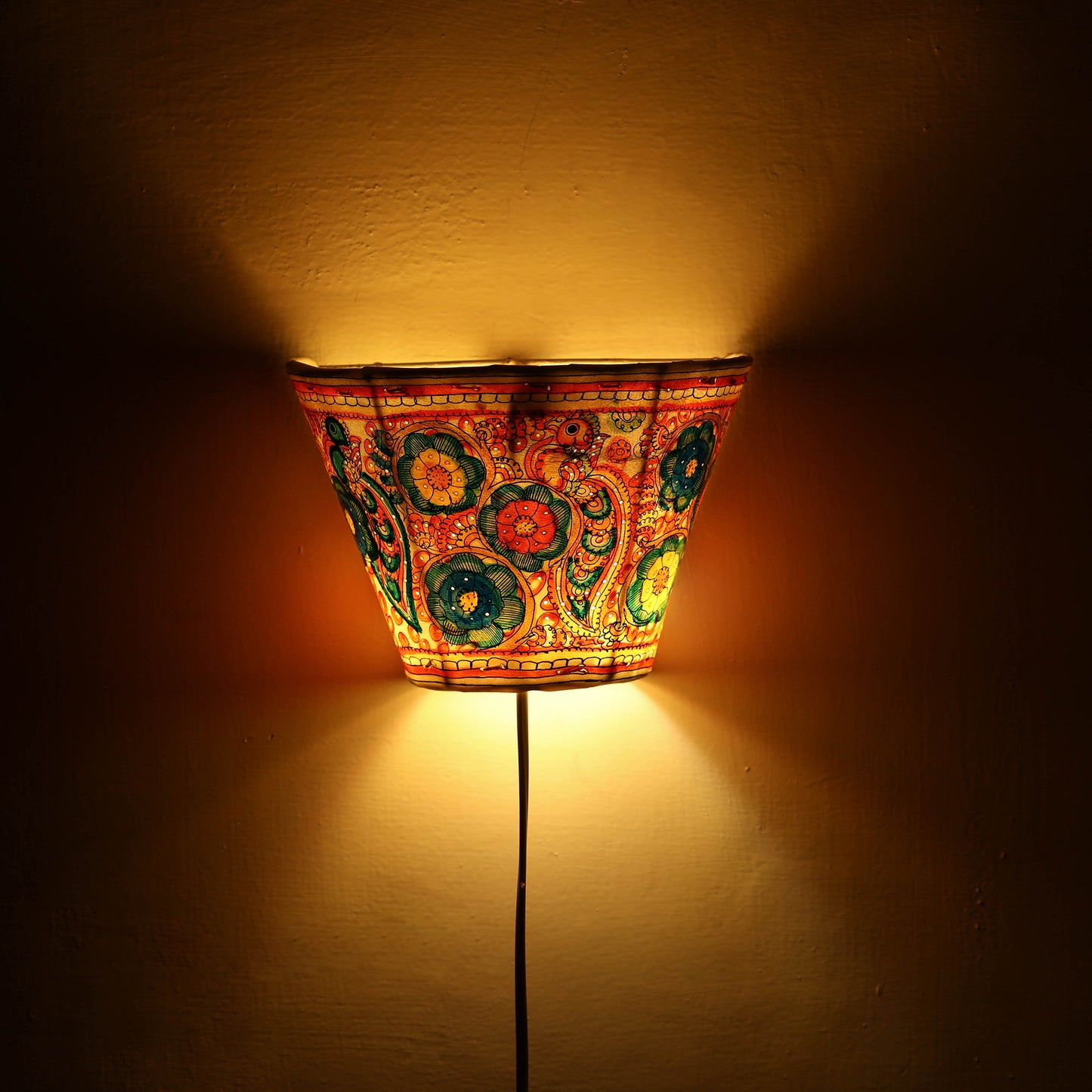Tholu Bommalata Leather Wall Lamp