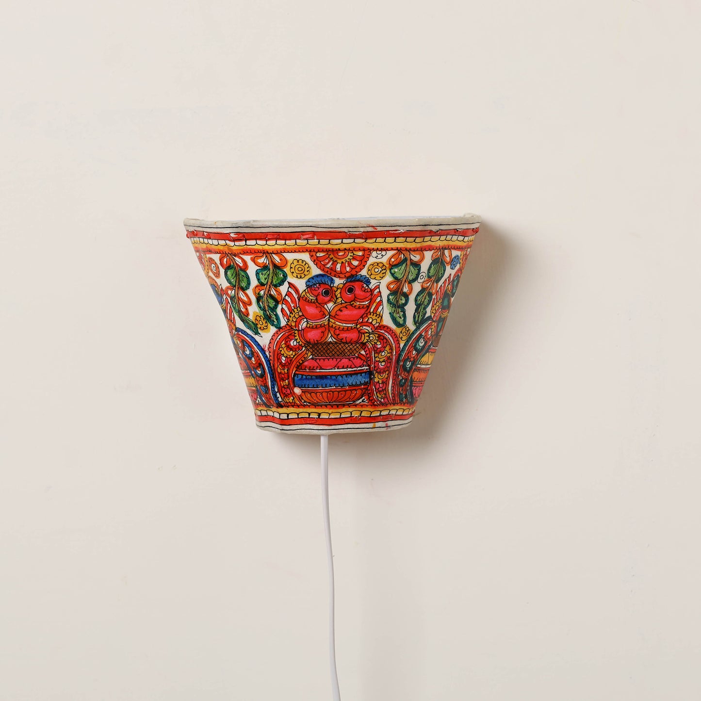 Tholu Bommalata Leather Wall Lamp