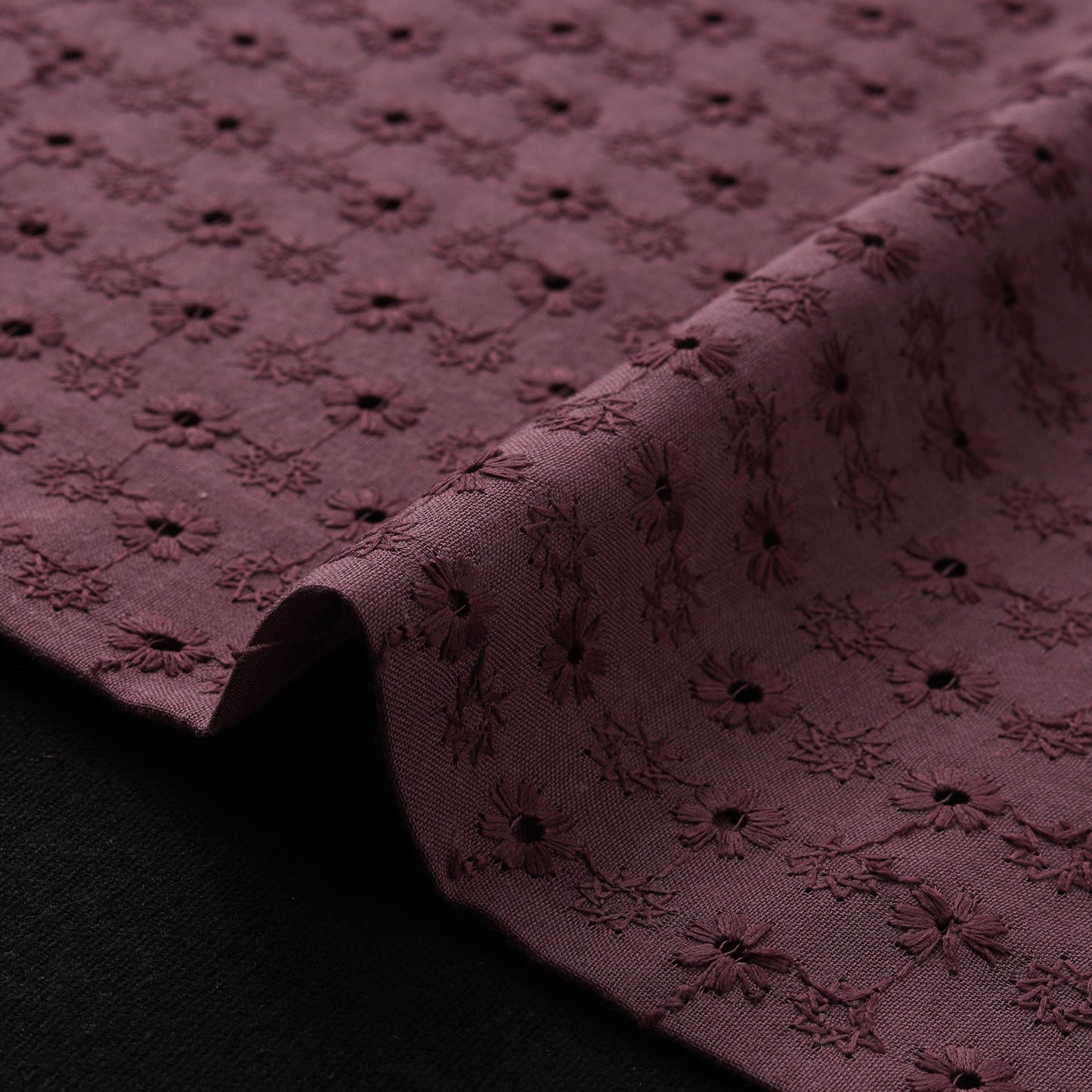 Floral Embroidered Cotton Hakoba Fabric 21