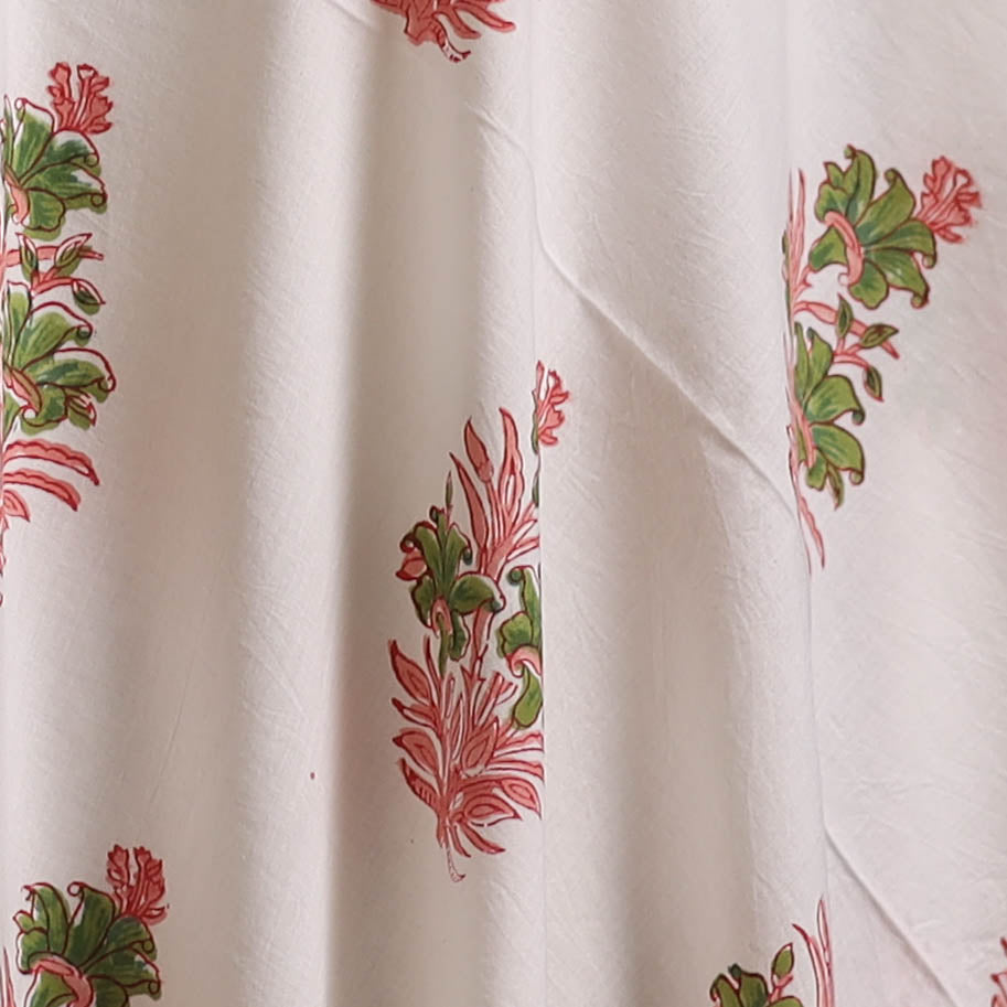 Sanganeri Hand Block Print Cotton Fabric 03