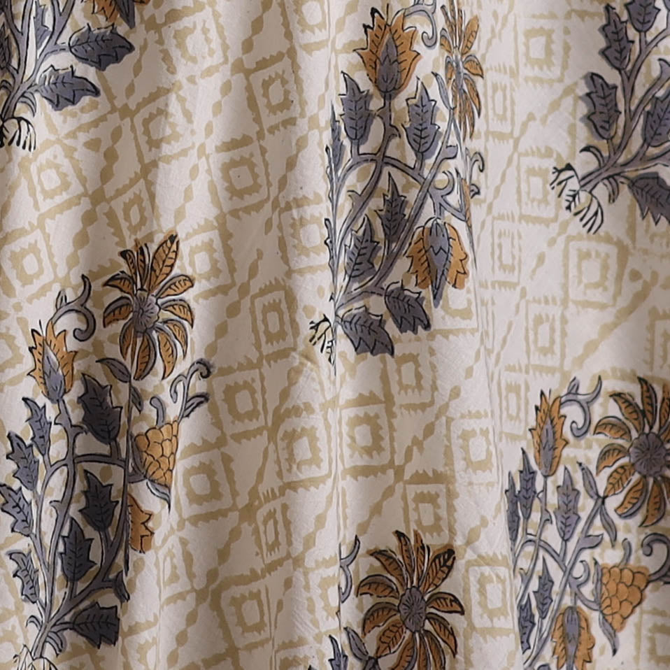 Sanganeri Hand Block Print Cotton Fabric 12