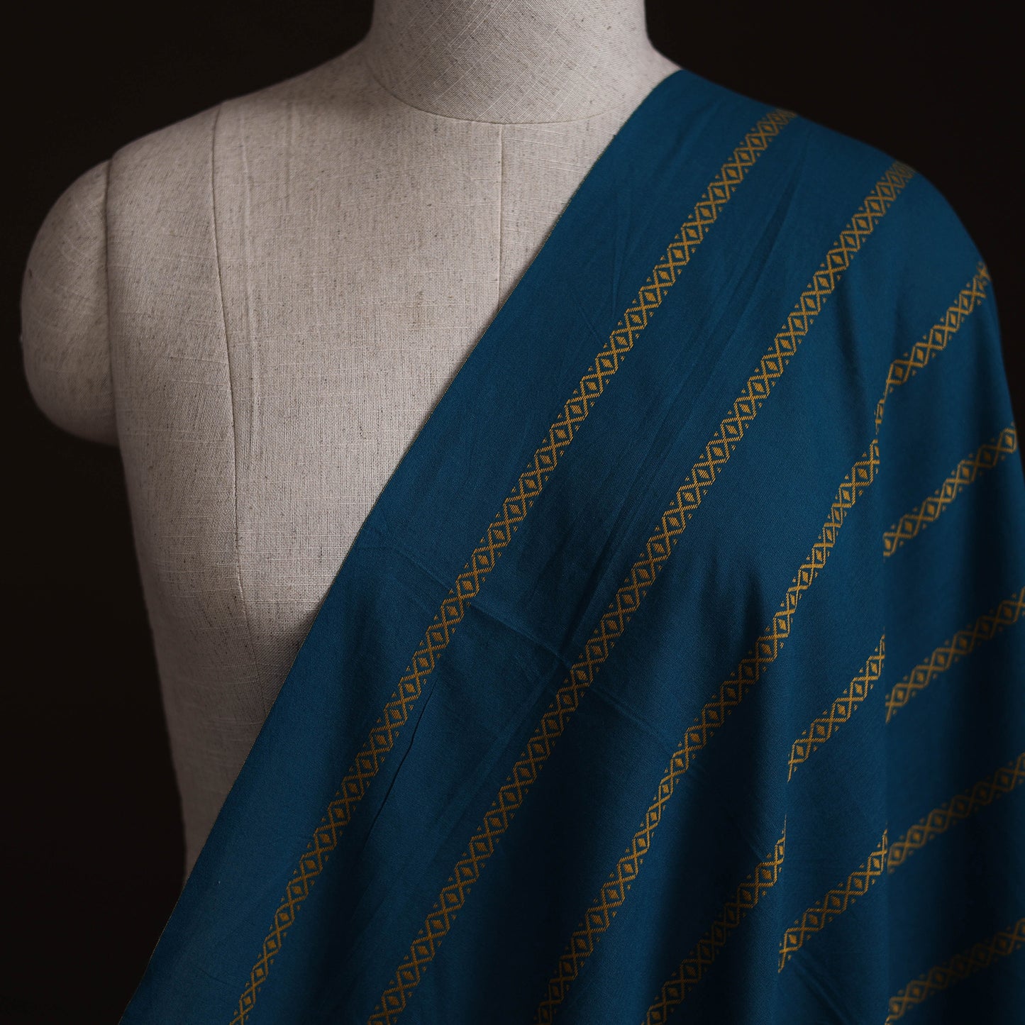 Blue - Prewashed Cotton Jacquard Fabric 05