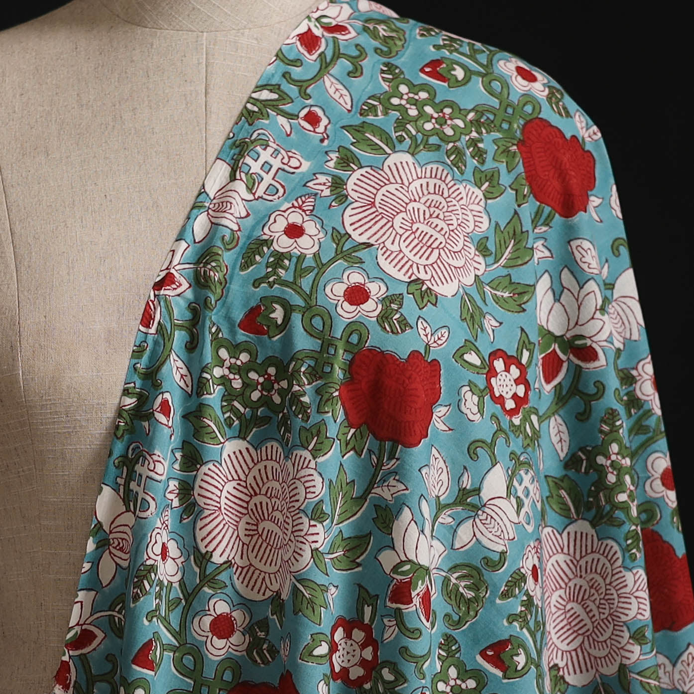 Sanganeri Hand Block Print Cotton Fabric 04