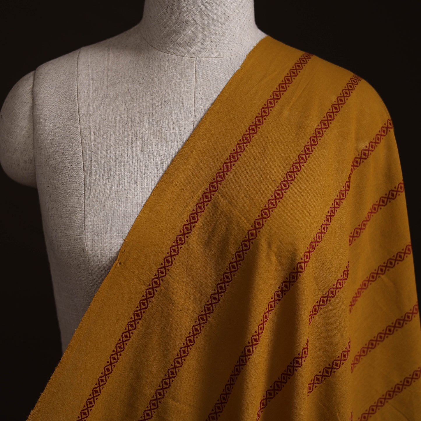 Yellow - Prewashed Cotton Jacquard Fabric 12