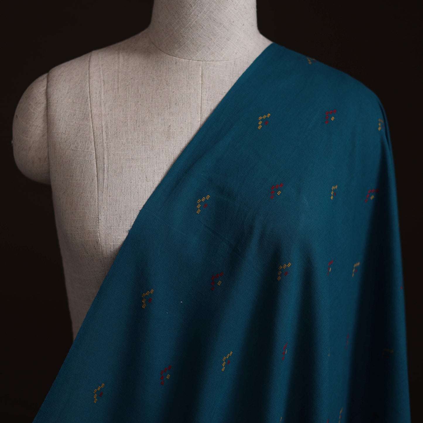 Blue - Prewashed Cotton Jacquard Fabric 16