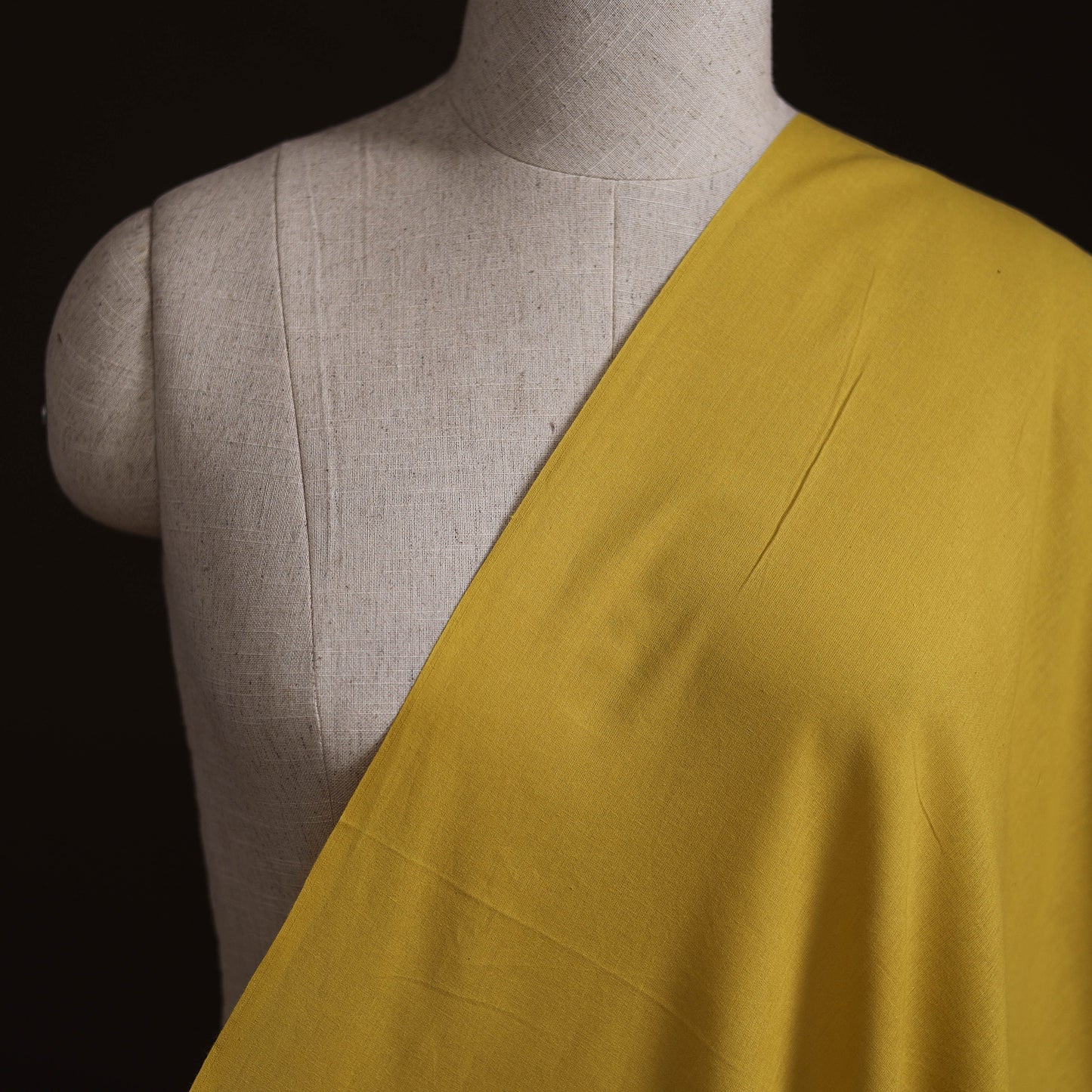 Yellow - Prewashed Cotton Plain Fabric 33