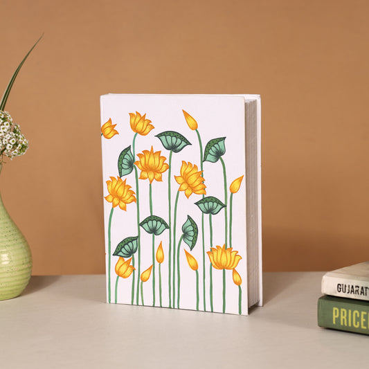 Kamal Talai in Lotus Handpainted Handmade Paper Notebook (7 x 5 in)