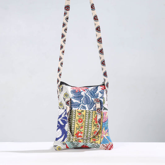 Multicolor - Handmade Quilted Cotton Patchwork Sling Bag 21