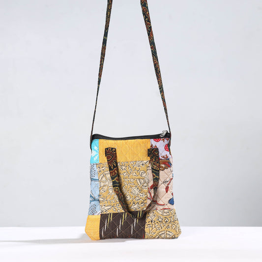 Multicolor - Handmade Quilted Cotton Patchwork Sling Bag 23