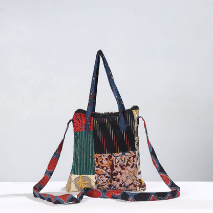 Multicolor - Handmade Quilted Cotton Patchwork Sling Bag 25