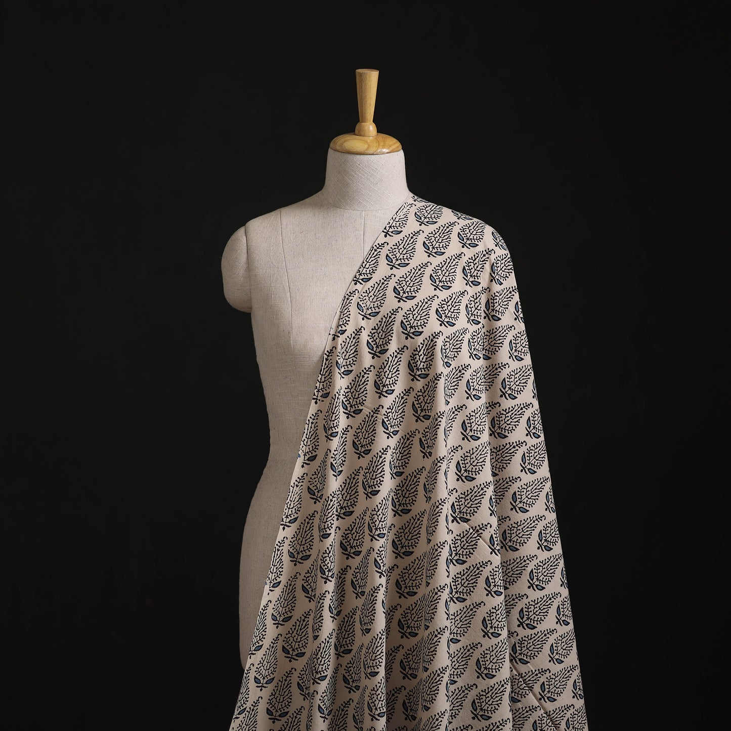 Kutch Hand Block Ajrakh Print Natural Dyed Cotton Fabric 13
