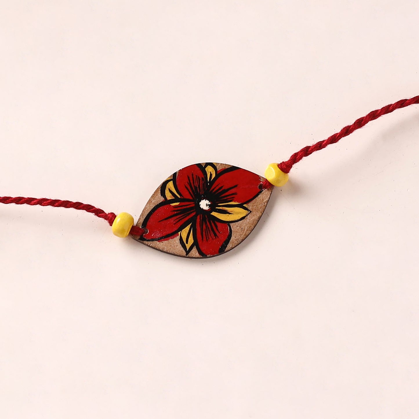 Pattachitra Handpainted Wooden Rakhi 04