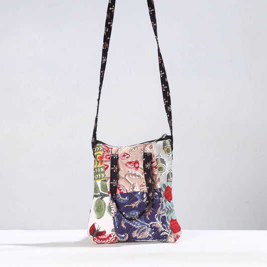 Multicolor - Handmade Quilted Cotton Patchwork Sling Bag 60