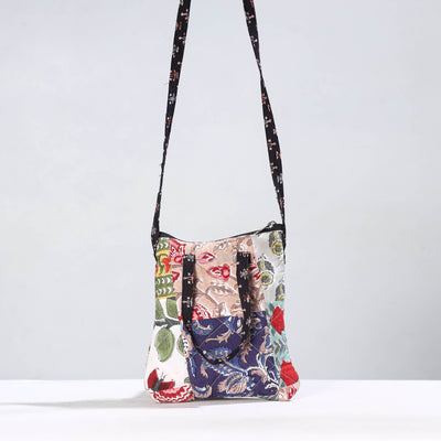 Multicolor - Handmade Quilted Cotton Patchwork Sling Bag 60