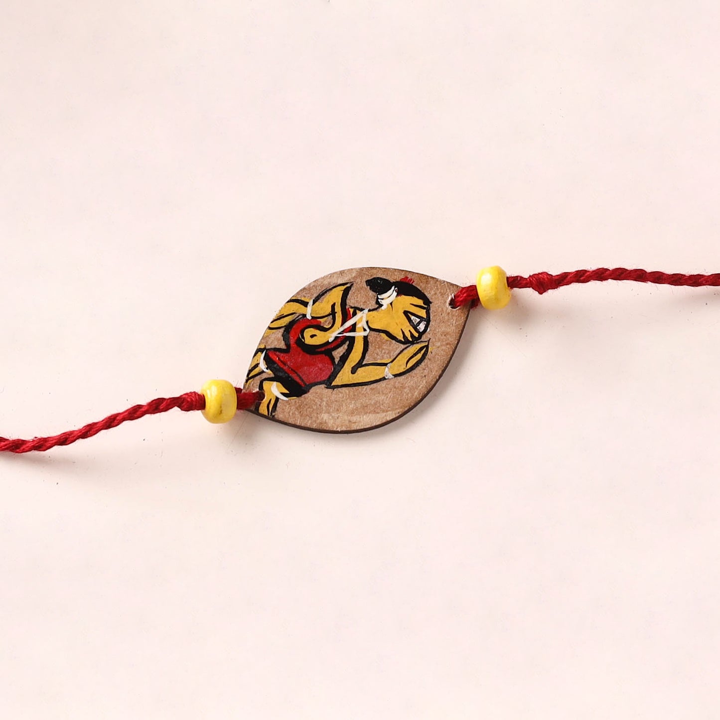 Pattachitra Handpainted Wooden Rakhi 11