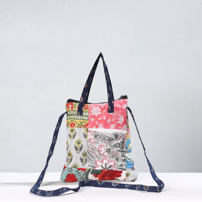 Multicolor - Handmade Quilted Cotton Patchwork Sling Bag 65