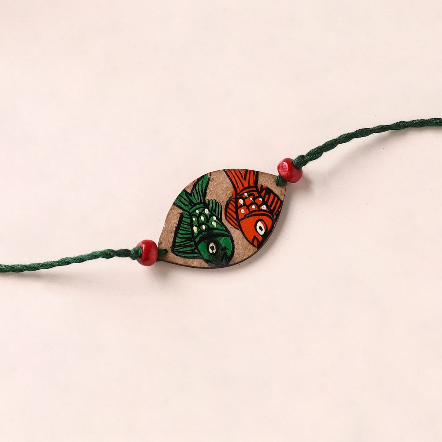 Pattachitra Handpainted Wooden Rakhi 12
