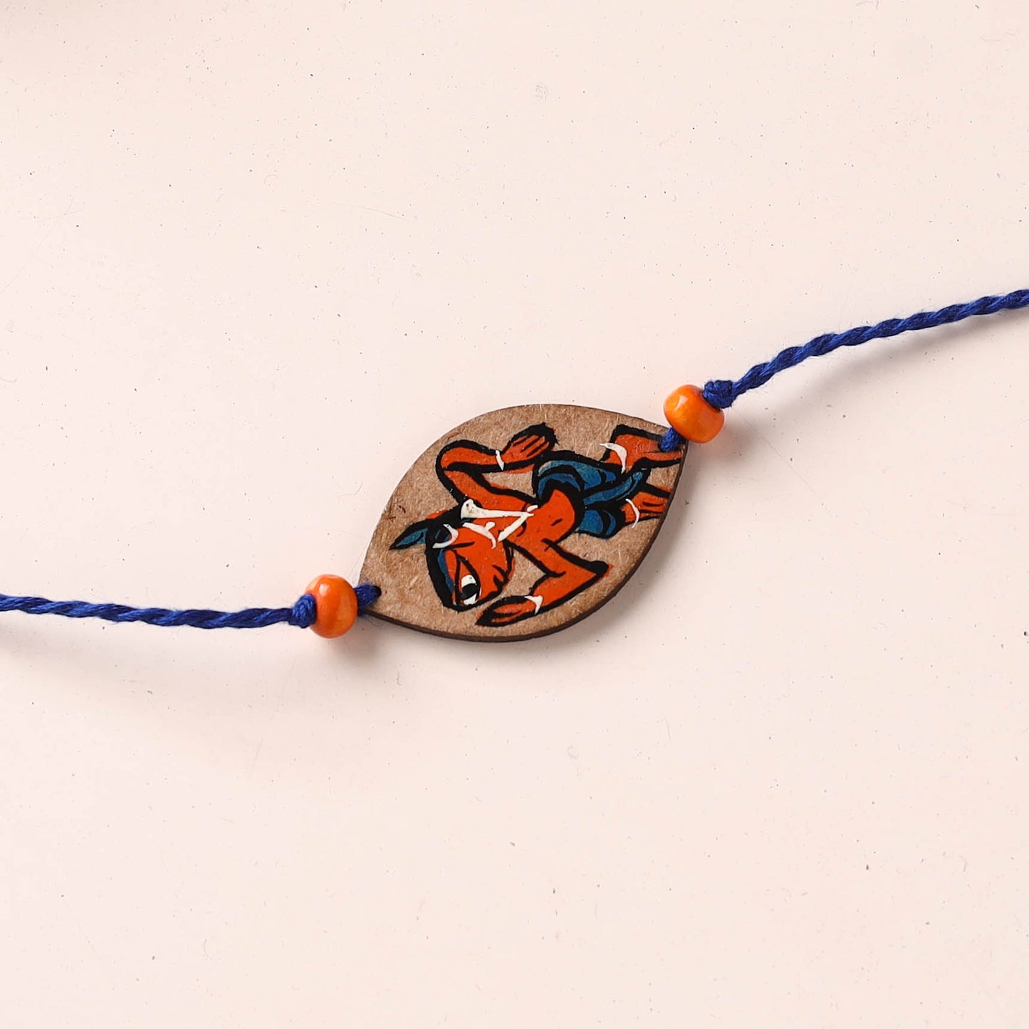 Pattachitra Handpainted Wooden Rakhi 15