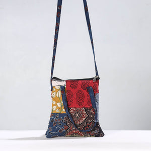 Multicolor - Handmade Quilted Cotton Patchwork Sling Bag 68