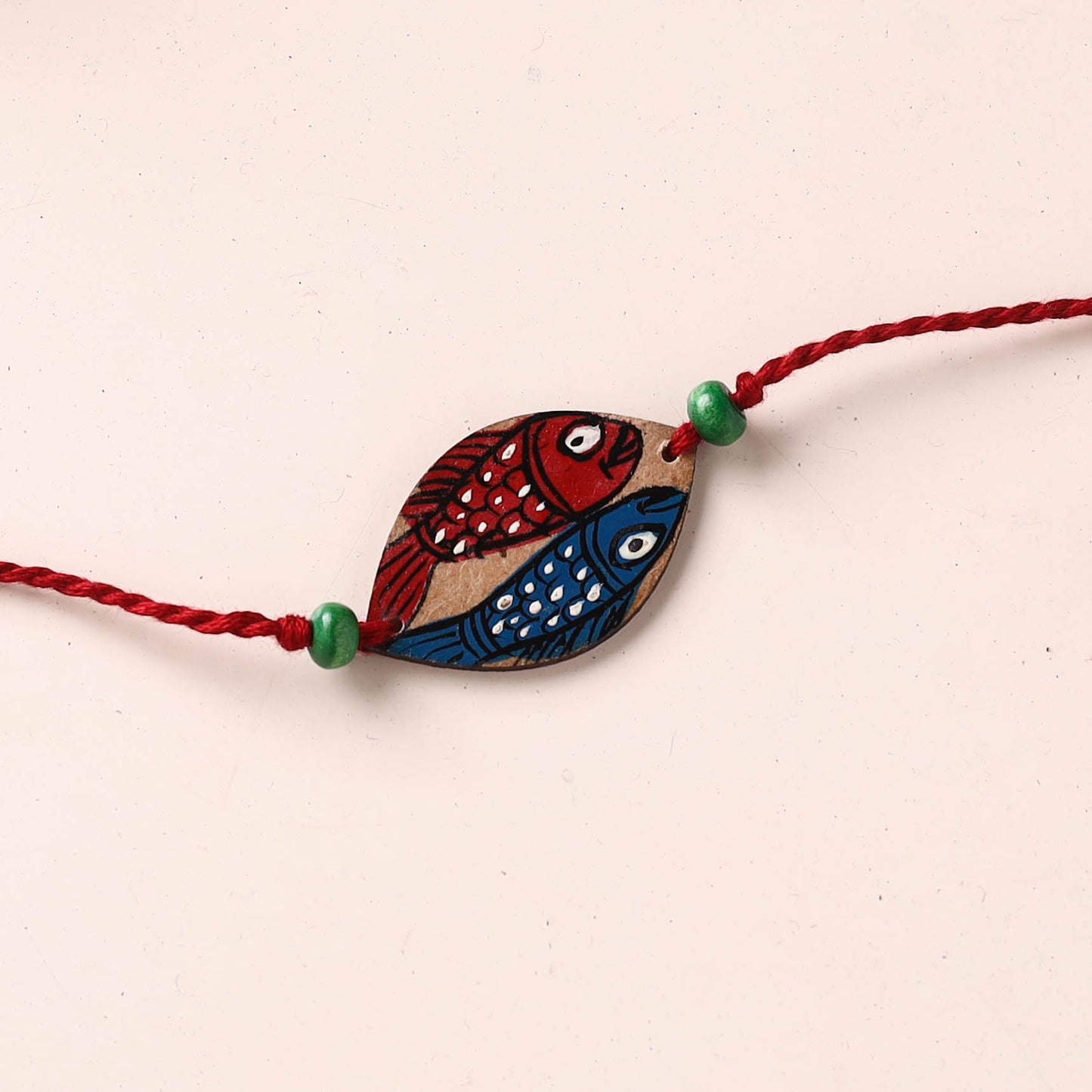 Pattachitra Handpainted Wooden Rakhi 18
