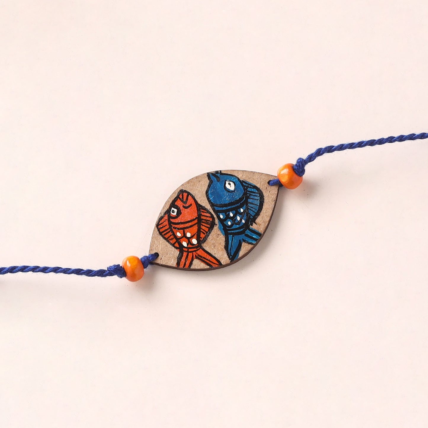 Pattachitra Handpainted Wooden Rakhi 29