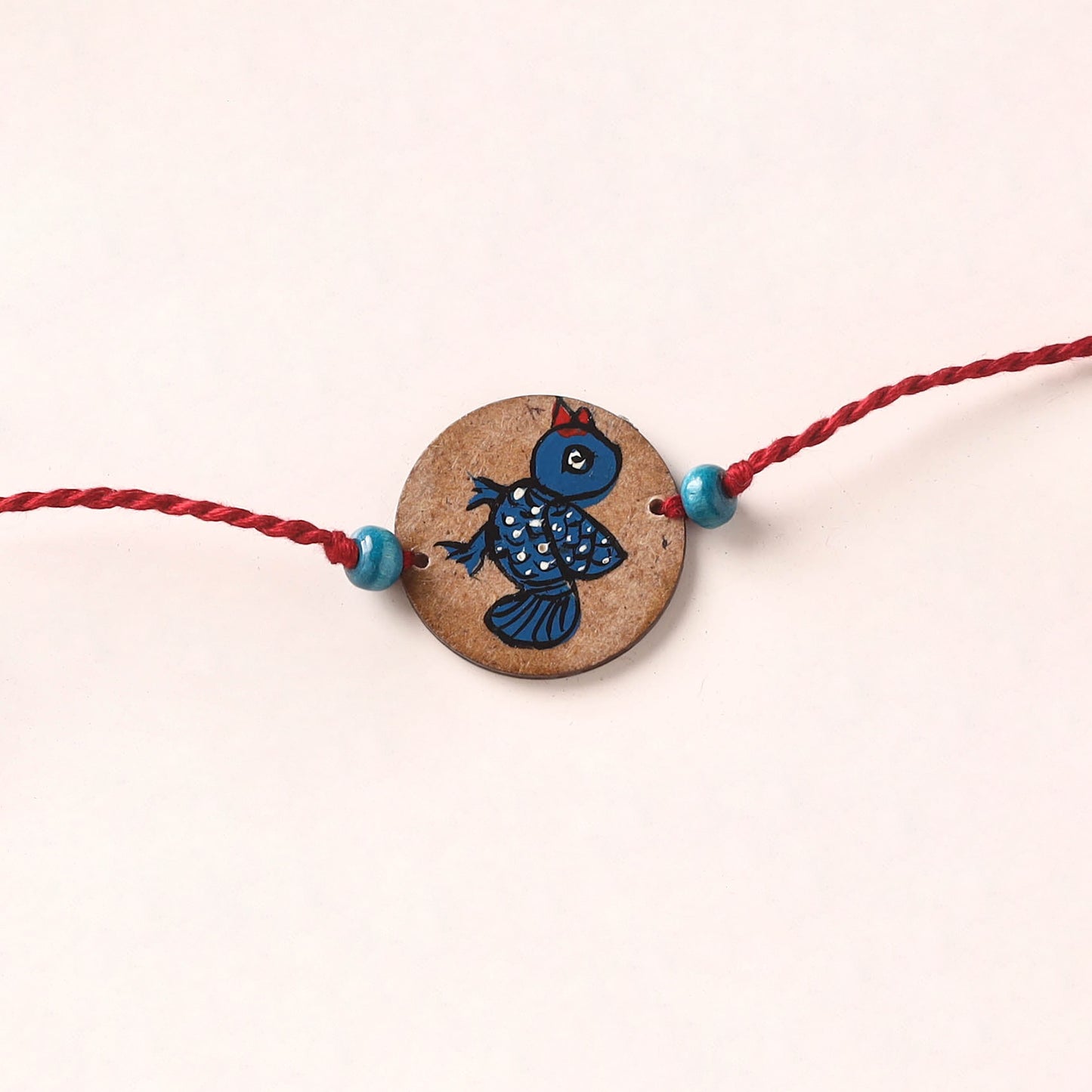 Pattachitra Handpainted Wooden Rakhi 45