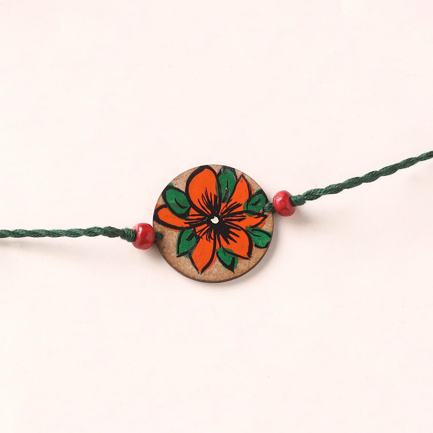 Pattachitra Handpainted Wooden Rakhi 54