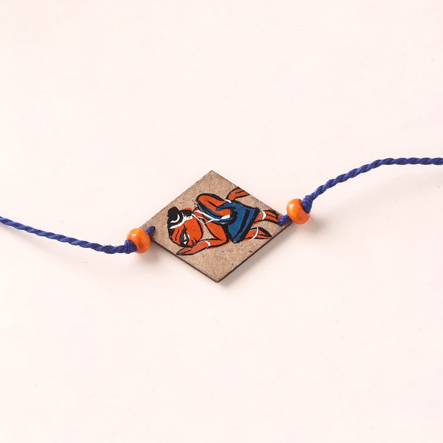 Pattachitra Handpainted Wooden Rakhi 58