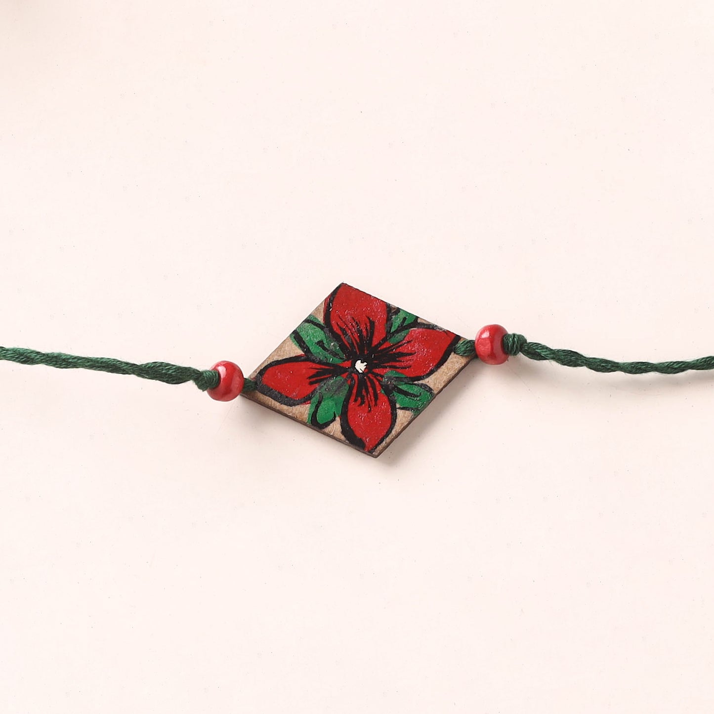 Pattachitra Handpainted Wooden Rakhi 71
