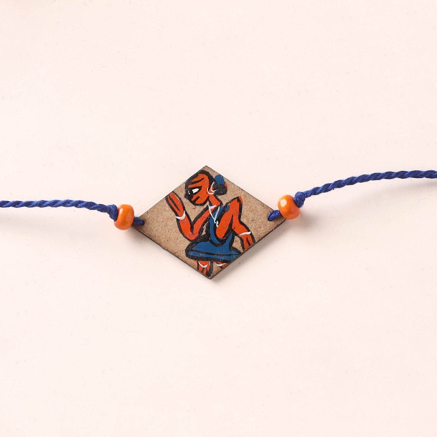 Pattachitra Handpainted Wooden Rakhi 75