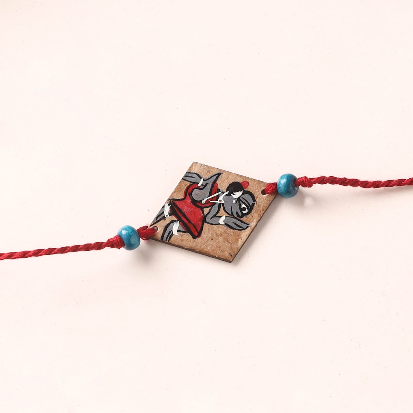 Pattachitra Handpainted Wooden Rakhi 80