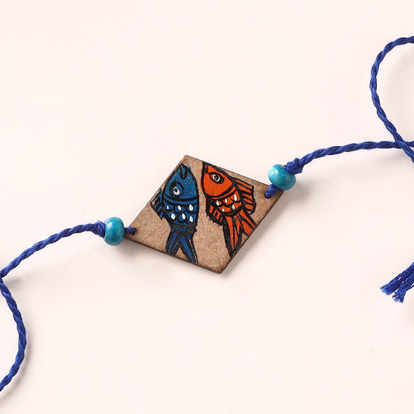 Pattachitra Handpainted Wooden Rakhi 87