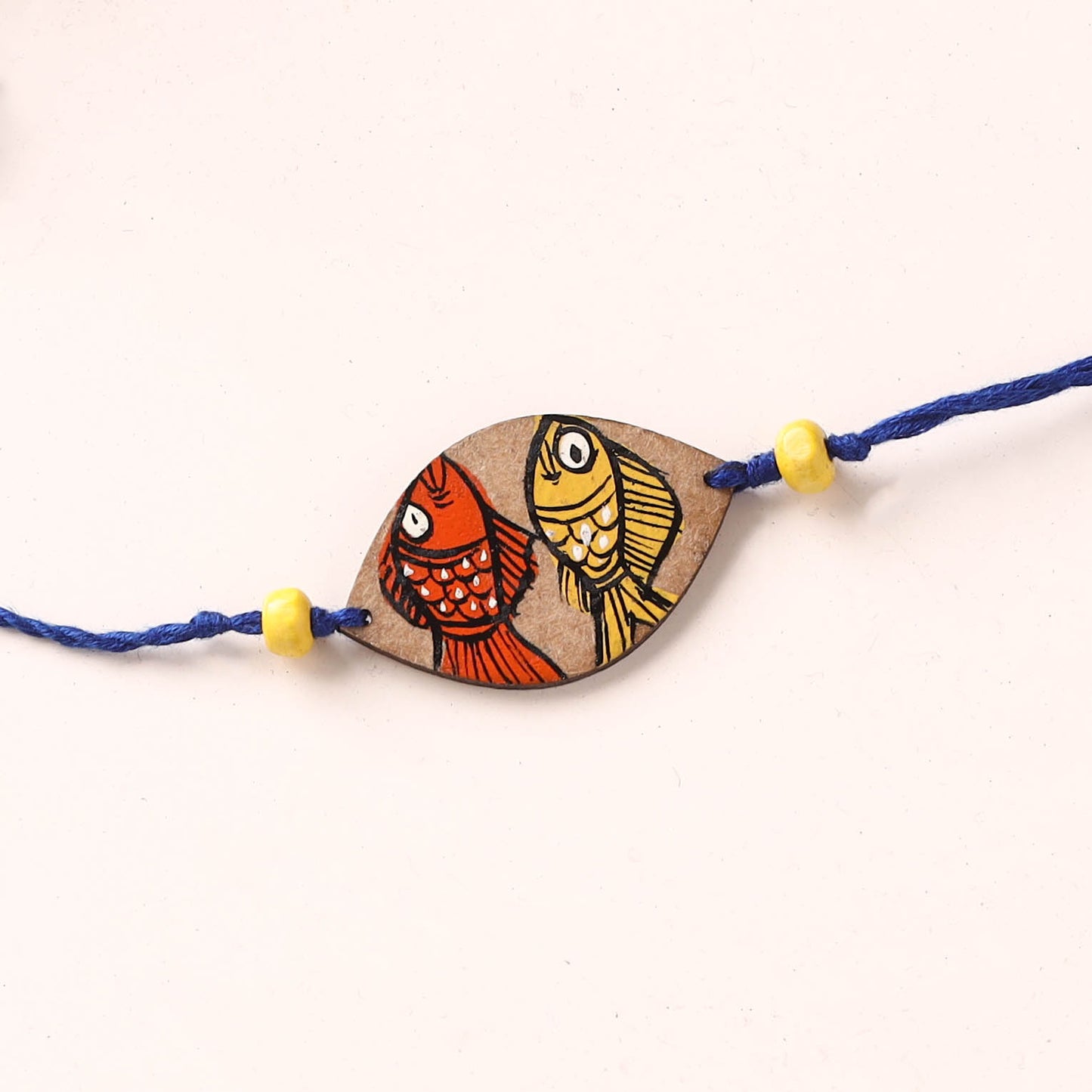 Pattachitra Handpainted Wooden Rakhi 43