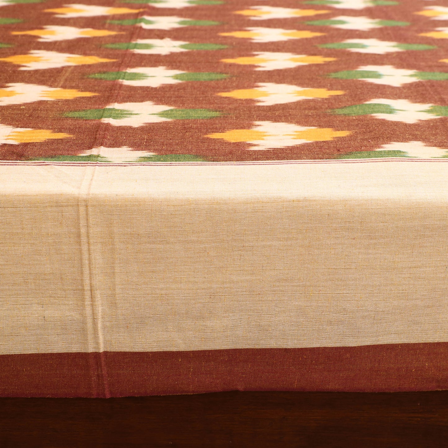 Pochampally Ikat Weave Cotton Double Bedsheet Set (108 x 90 in) 31