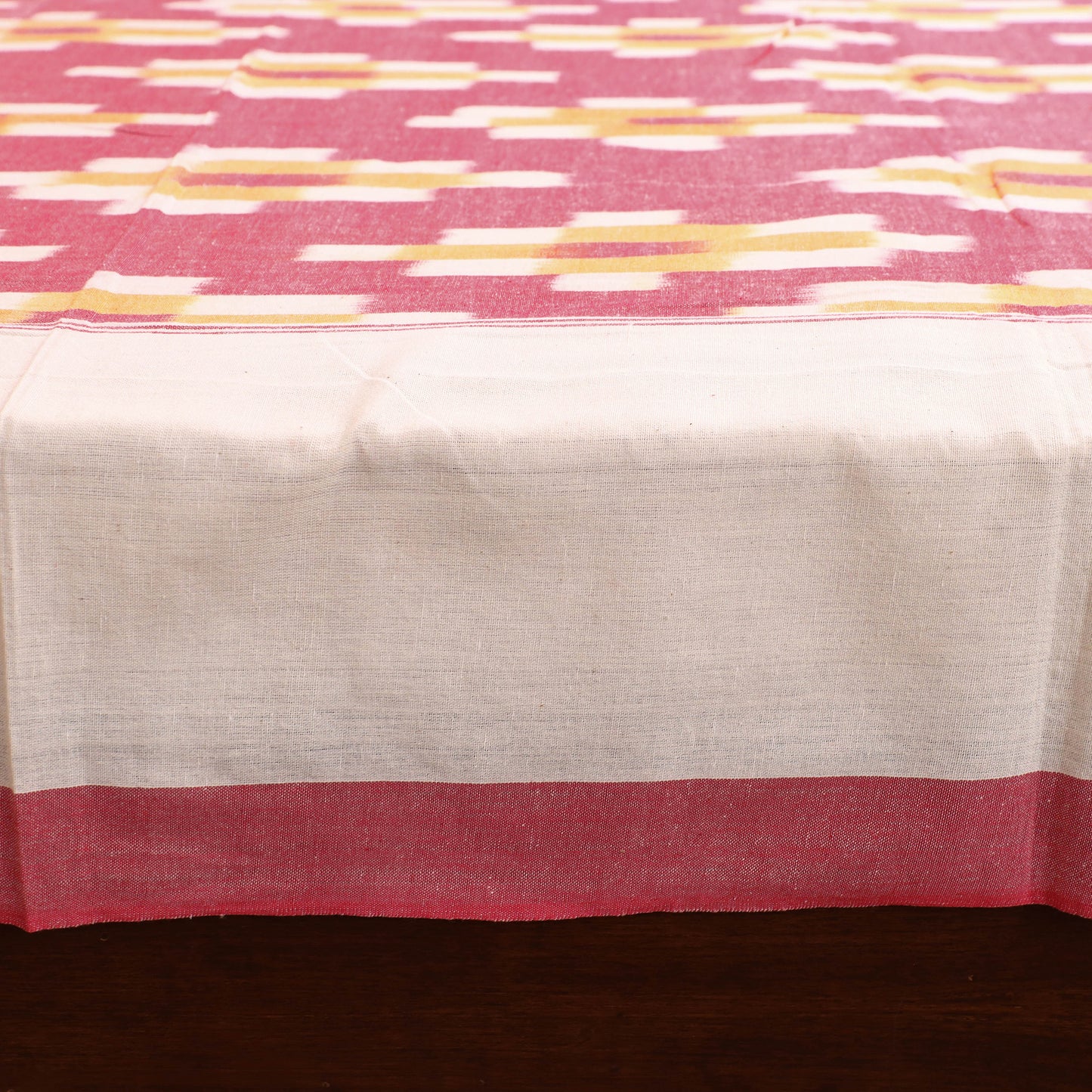 Pochampally Ikat Weave Cotton Double Bedsheet Set (108 x 90 in) 38