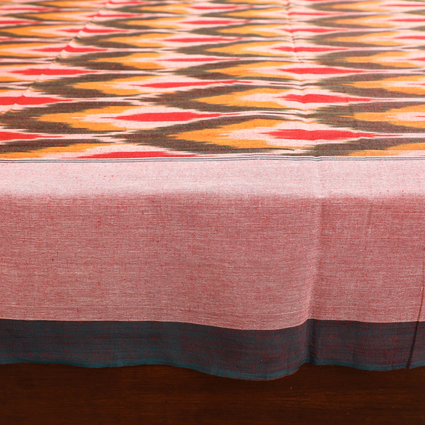 Pochampally Ikat Weave Cotton Double Bedsheet Set (108 x 90 in) 42